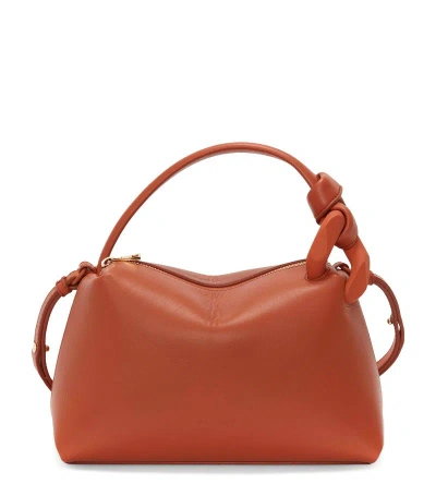 Jw Anderson Small Leather Corner Top-handle Bag In Brown