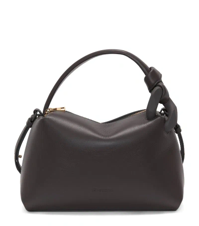 Jw Anderson Small Leather Corner Top-handle Bag In Purple