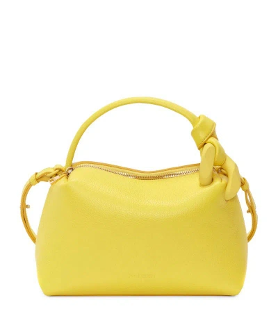 Jw Anderson Small Leather Corner Top-handle Bag In Yellow