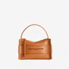 Jw Anderson Loafer Leather Shoulder Bag With Detachable Strap In Brown