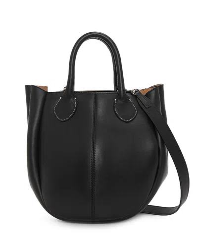 Jw Anderson Small Leather Punch Tote In Black