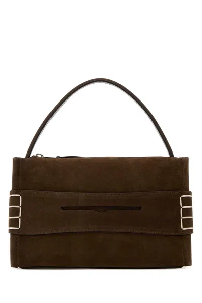 Jw Anderson Brown Suede Small Loafer Handbag