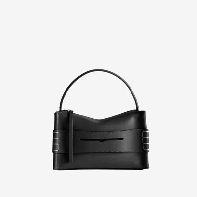 Jw Anderson Small Loafer Leather Bag In Black