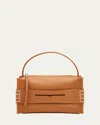 Jw Anderson Loafer Leather Shoulder Bag With Detachable Strap In Brown