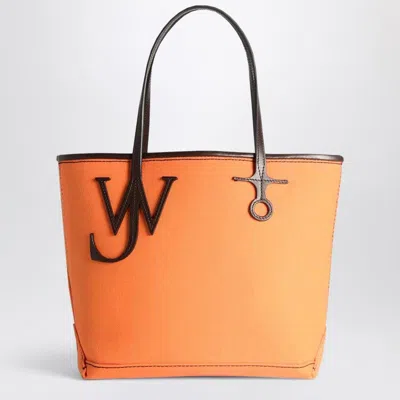 Jw Anderson Orange Canvas Small Anchor Bucket Bag