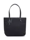 Jw Anderson Puffy Anchor Shopping Bag With Top Handles In Black