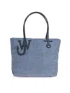 Jw Anderson J. W. Anderson Small Puffy Anchor Logo Tote Bag In Blue