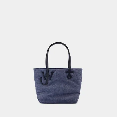 JW ANDERSON SMALL PUFFY ANCHOR SHOPPER BAG - J.W. ANDERSON - POLYESTER - BLUE