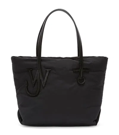 Jw Anderson Small Puffy Anchor Tote Bag In Black