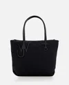 Jw Anderson Puffy Anchor Shopping Bag With Top Handles In Black