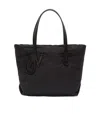 Jw Anderson Puffy Anchor Shopping Bag With Top Handles In Black