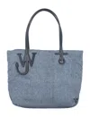 Jw Anderson Small Puffy Anchor Shopper Bag - J.w. Anderson - Polyester - Blue In Blue