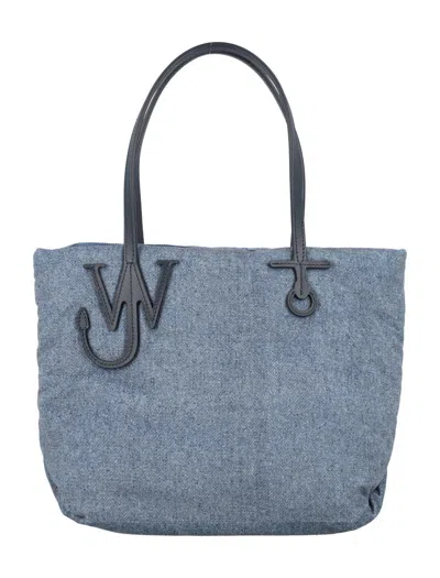 Jw Anderson J.w. Anderson Small Puffy Anchor Tote Bag In Blue