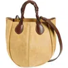 Jw Anderson Suede Tote Bag In Caramel