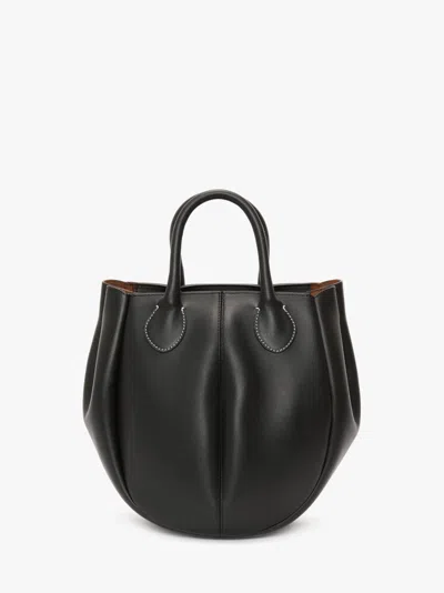 Jw Anderson Small Punch Tote - Leather Shoulder Bag In Black