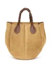 Jw Anderson Suede Tote Bag In Brown
