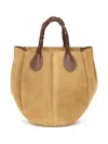 Jw Anderson Suede Tote Bag In Neutrals