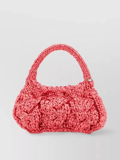 JW ANDERSON SMALL RAFFIA CABLE HANDBAG