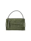 Jw Anderson W Anderson Womens Khaki Loafer Suede Shoulder Bag In Green