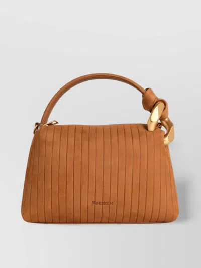 Jw Anderson Small Suede Bag Pleated Design