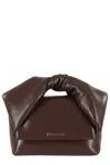 Jw Anderson Chocolate Nappa Leather Medium Twister Handbag In Brown