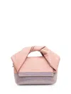 Jw Anderson Medium Twister - Leather Top Handle Bag With Crystals In Pink