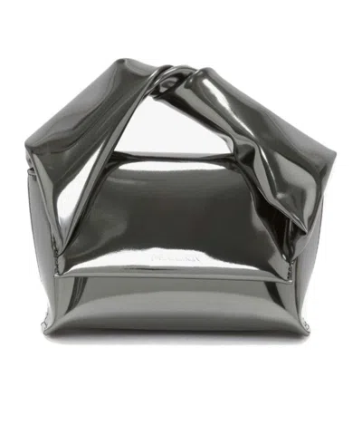 Jw Anderson Small Twister Crossbody Bag In Silver
