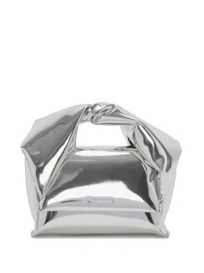Jw Anderson Small Twister Crossbody Bag In Silver