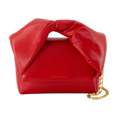Jw Anderson Small Twister Crossbody Bag With Twisted Handle Design In Red