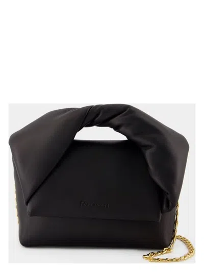 Jw Anderson Small Twister Crossbody In Black