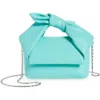 Jw Anderson Small Twister Leather Crossbody Bag In Aqua
