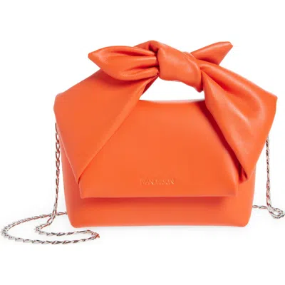 Jw Anderson Orange Bow Twister Crossbody Bag