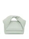 Jw Anderson Small Twister Leather Shoulder Bag In Green