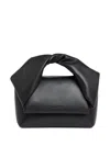 Jw Anderson Medium Twister Leather Top Handle Bag In Black