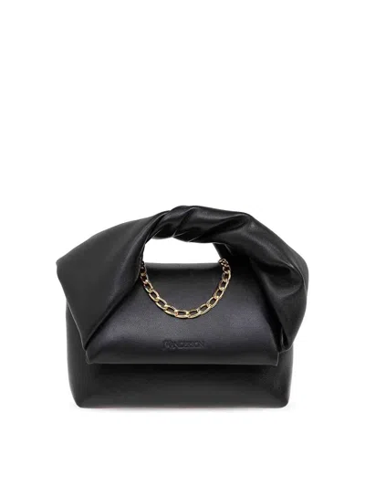 JW ANDERSON SMALL TWISTER LEATHER TOTE BAG
