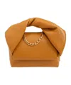 Jw Anderson Small Twister Leather Tote Bag In Orange