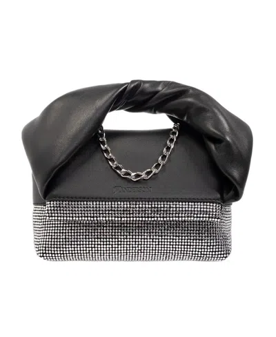 Jw Anderson Small Twister Tote Bag In Black