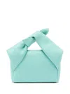 Jw Anderson Twister With Bow Detail - Small Leather Top Handle Bag In Blue