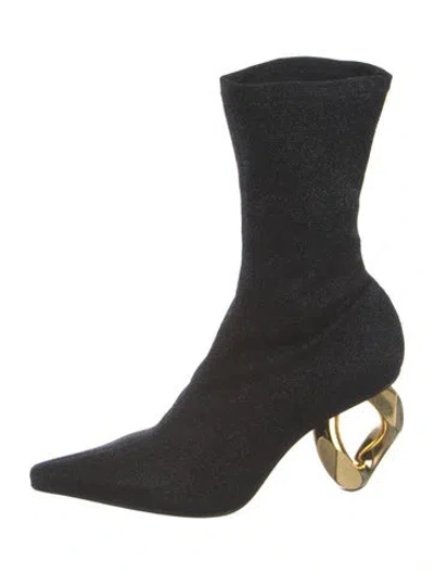 Pre-owned Jw Anderson Sock Boots In Black