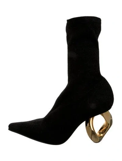 Pre-owned Jw Anderson Sock Boots In Black