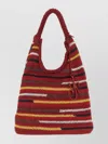 Jw Anderson Soft Knit Hobo Style Shoulder Bag In Red