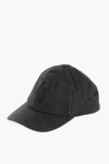 JW ANDERSON SOLID COLOR DENIM CAP WITH EMBOSSED LOGO