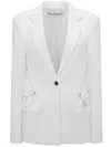Jw Anderson Notched-lapels Button-fastening Blazer In White