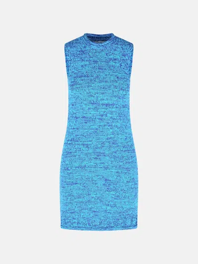 Jw Anderson 'space Dye' Cotton Blend Dress In Blue