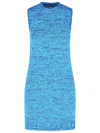 Jw Anderson Knit Texture Mini Length Dress In Blue