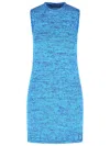 Jw Anderson Knit Texture Mini Length Dress In Blue