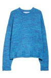 Jw Anderson Space-dyed Cotton-blend Jumper In Aqua