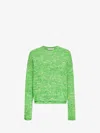 Jw Anderson Space Dye Crewneck Sweater In Green