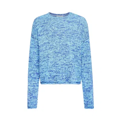 Pre-owned Jw Anderson Space Dye Jumper 'aqua' | Blue | Men's Size L