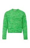 Jw Anderson Green Space Dye Crewneck Sweater